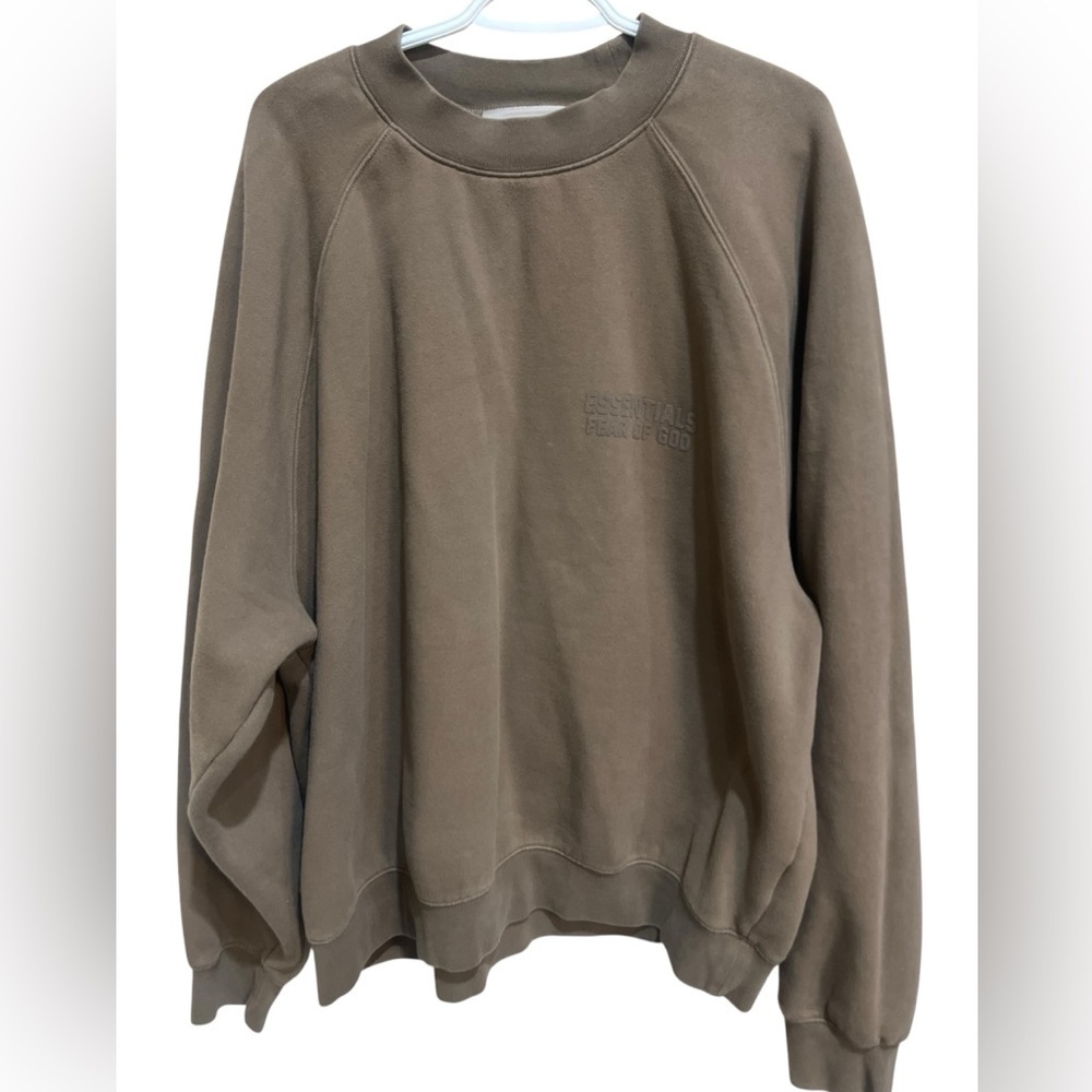 Fear of God Taupe/Brown Oversized Crewneck Sweatshirt